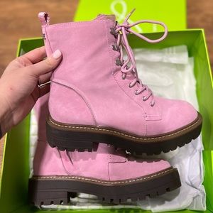 Sam Edelman  pink combat boots